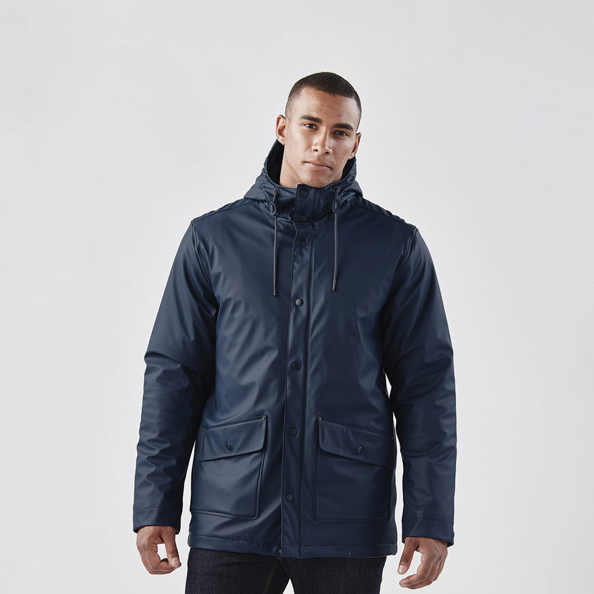 WRB-3_TrueFit_Navy_01 Men's Waterfall Insulated Rain Jacket - WRB-3 - Image 1